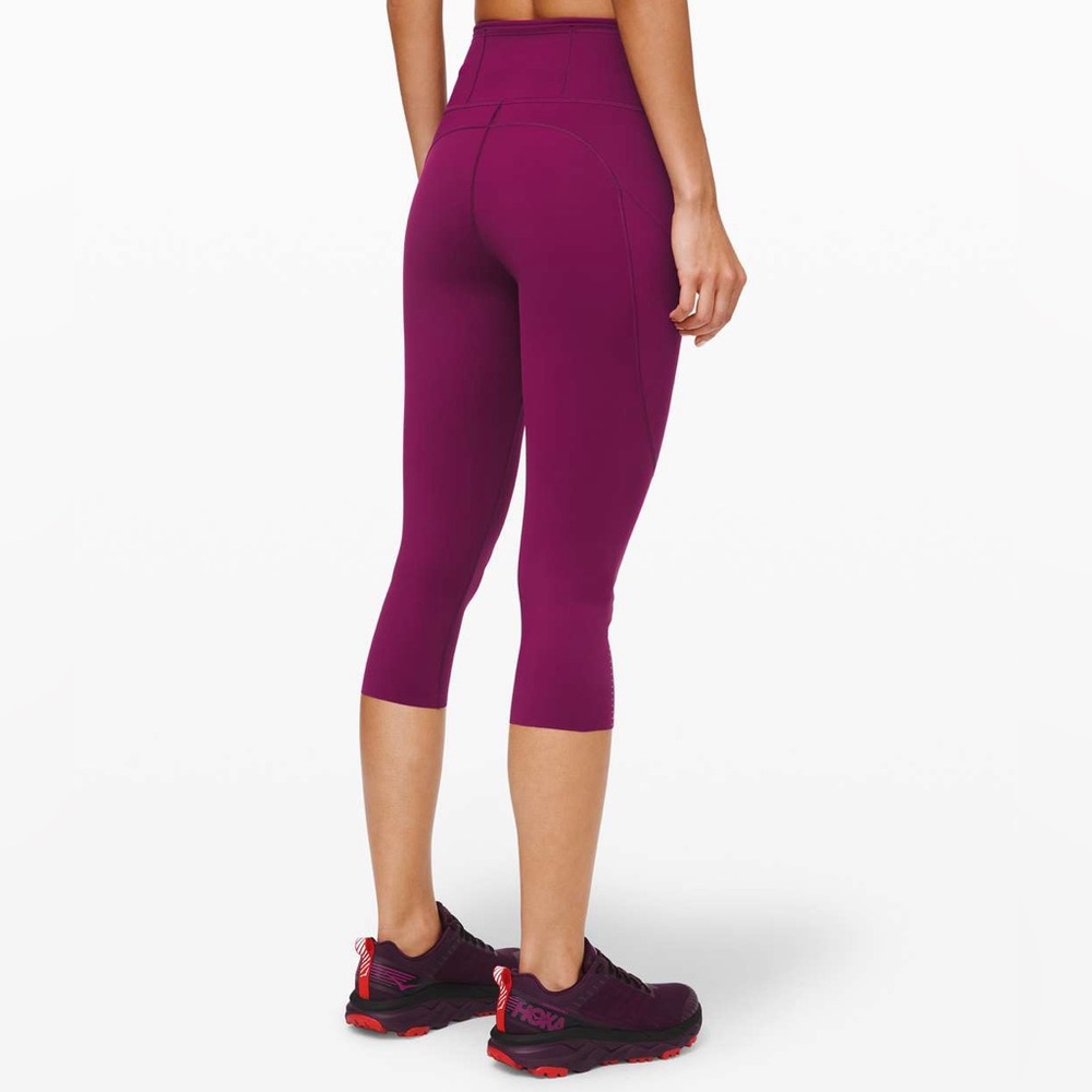 Lululemon fast and free crop 2 19” nulux marvel size 10